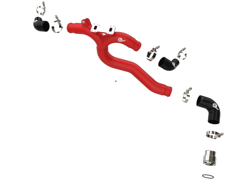 AFE 46-20508-R 020 fits Kia Stinger 19-22 G70 BladeRunner 3in Aluminum Hot Char