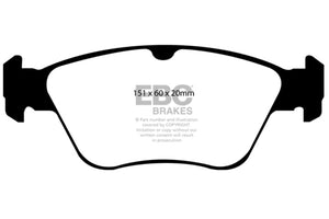 EBC DP21055 99-01 fits Mercedes-Benz C230 (W202) 2.3 Greenstuff Front Brake Pads