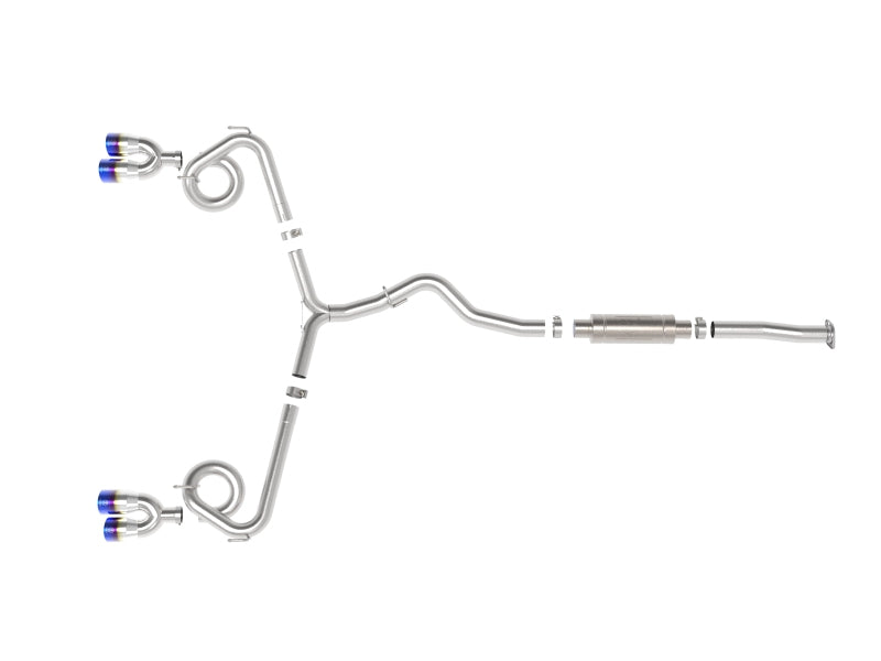 aFe 49-36810-L fits Subaru WRX/STi 15-21 H4-2.0/2.5L Takeda 3in to 2-1/2in Stnlss Cat-Back Exhaust w/ Blue Flame Tip