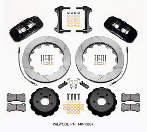 Wilwood 140-13887 AERO6 Front Hat Kit 15.00 2015-Up fits Mustang w/Lines