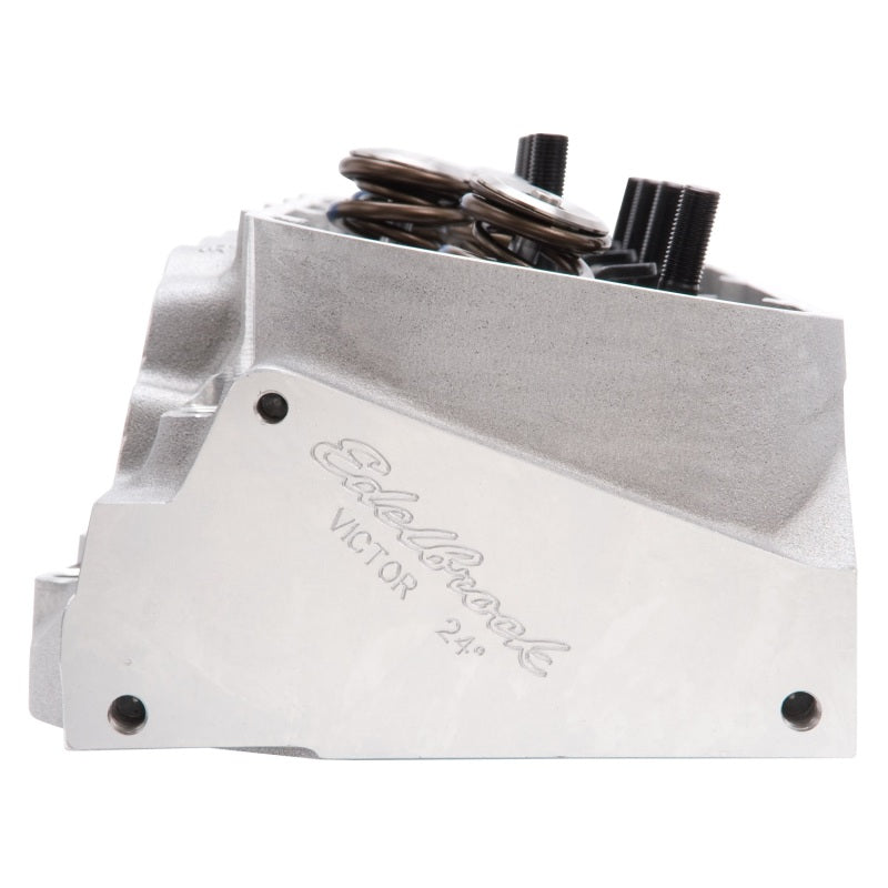 Edelbrock 61409 Race Cyl Head Musi CNC BBC Victor 24Deg Complete