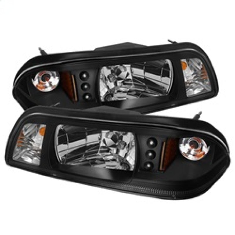 Spyder 5012531 fits Ford 87-93 Mustang 1PC LED (Replaceable LEDs)Crystal Headli