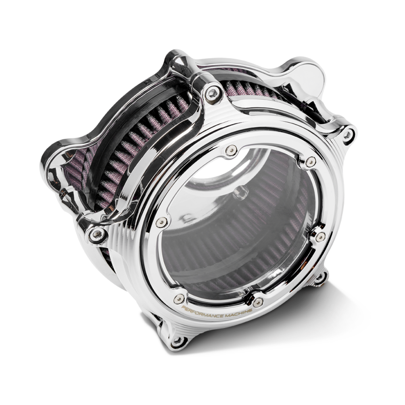 Performance 0206-2156-CH Machine Vision Air Cleaner W/Bezel - Chrome