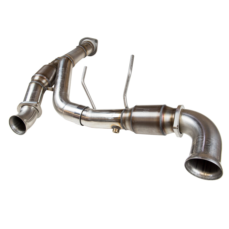 Kooks fits Ford 11-14 F-150 5.0L Coyote 3in SS Off Road w/ Green Cats Y-Pipe * Must Use Kooks Headers 13513300*