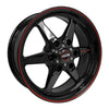 Race Star 93-795852B 93 Truck Star 17x9.50 6x5.50bc 6.125bs Gloss Black Wheel