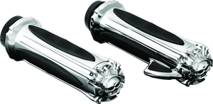 Kuryakyn 6297 Kuryakyn Premium Zombie Grips With Throttle Boss Throttle-By-Wire Chrome