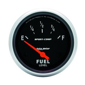 AutoMeter 3517 AutoMeter Gauge Fuel Level 2-5/8in. 0 Ohm(e) to 30 Ohm(f) Elec Sport-Comp