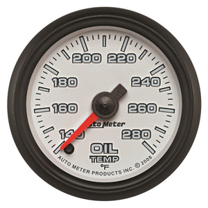 AutoMeter 19540 Autometer Pro-Cycle Gauge Oil Temp 2 1/16in 140-280f Digital Stepper Motor White