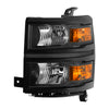 xTune 9040108 fits Chevy Silverado 1500 14-15 (Non-HD) Driver Side Headlight Bl