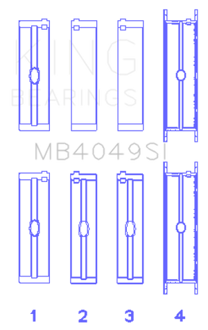KING KINGMB4049SI0.25 fits KING MB4049SI0.25 Engine Bearings Opel C25Xa/X25Xa (