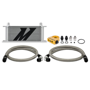 Mishimoto MMOC-U16TSL Universal Thermostatic Oil Cooler Kit 16-Row Silver