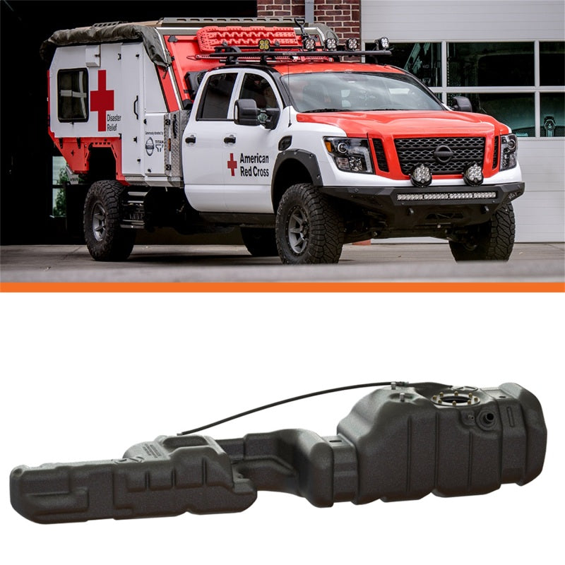 fits Titan Fuel Tanks 7040216 16-19 Nissan Titan XD Cummins Crew Cab 6ft 7in Bed 50 Gallon XXL Mid-Ship Fuel Tank