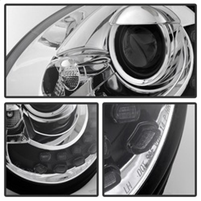 Spyder 5080554 fits Volkswagen 98-20 Beetle 1905 Projector Headlights DRL Chrom