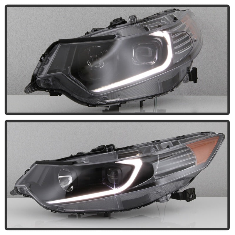 xTune 9042218 09-14 fits Acura TSX Projector Headlights - Light Bar DRL - Black