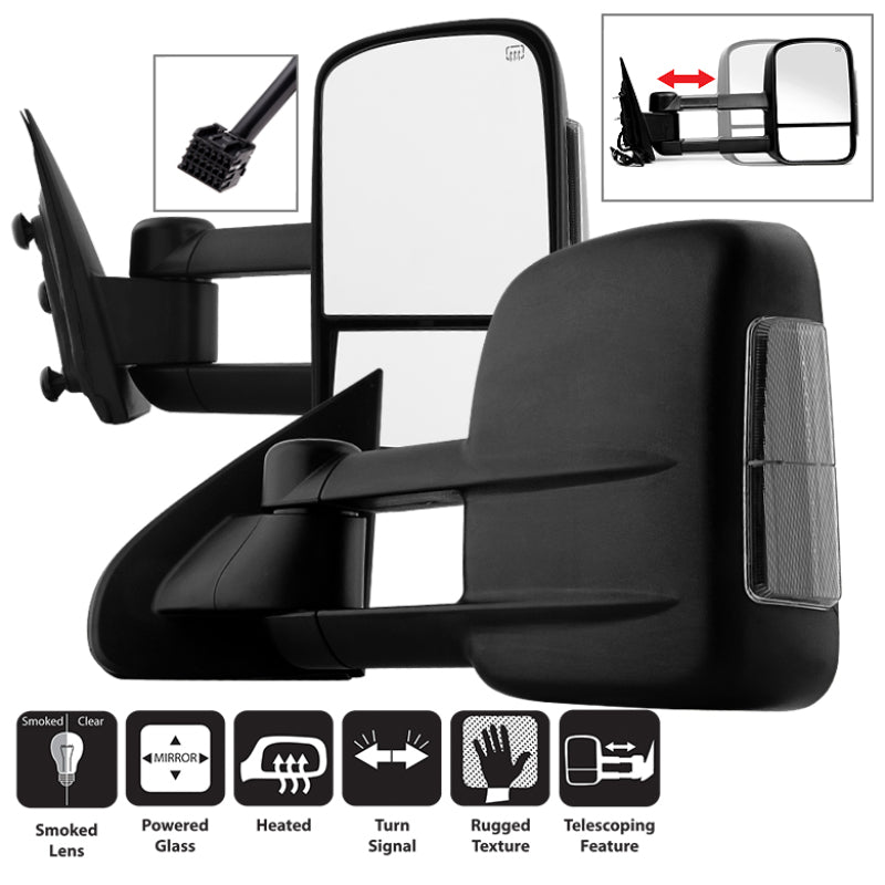 9935725 Xtune fits Dodge 02-09 Ram L&R Manual Extendable Manual Adjust Mirror