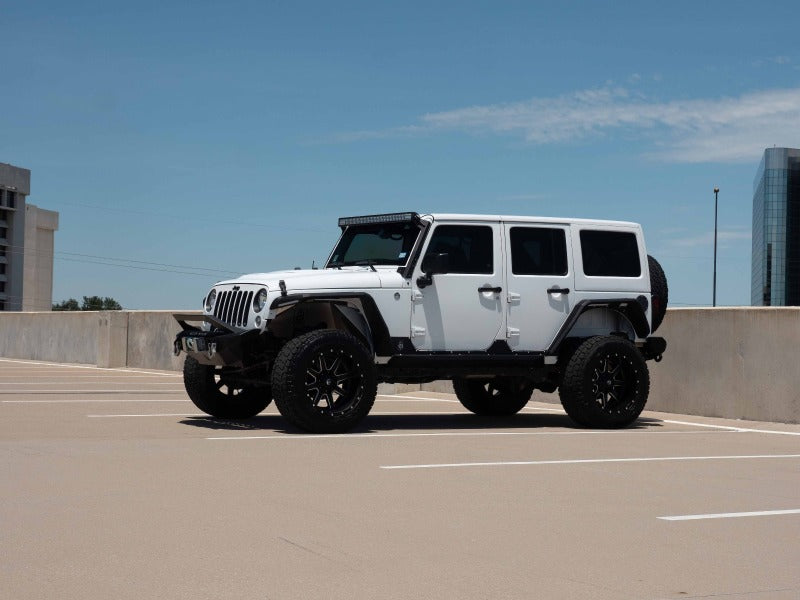 Road Armor 507AFF0B 07-18 fits Jeep Wrangler JK Stealth Front Fender Flare Body Armor w/LED DRL - Tex Blk