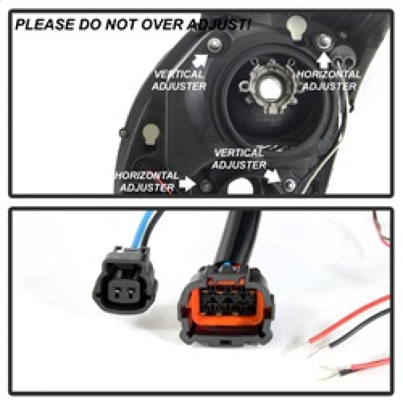 Spyder 5011060 fits Infiniti 03-07 G35 2DR Projector Halogen - LED Halo DRL Blk