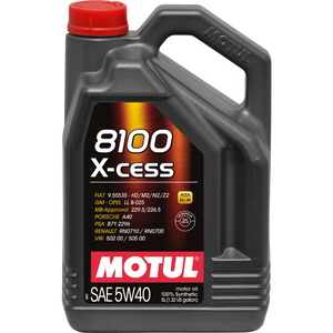 Motul 110905 5L Synthetic Engine Oil 8100 5W-40 X-CESS Gen 2 - Case of 4
