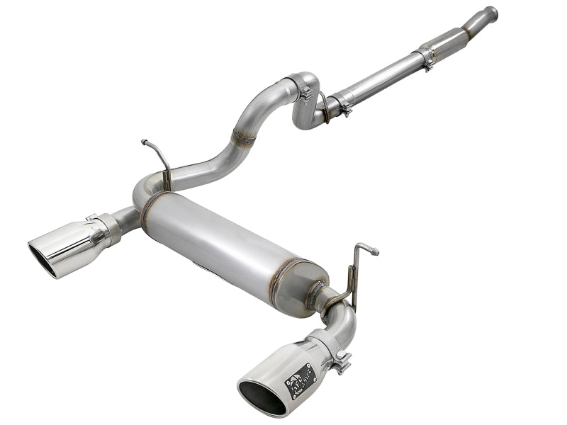 AFE 49-48096-P Series 409 Stainless Steel Cat-Back Exhaust 18-21 fits Jeep Wran