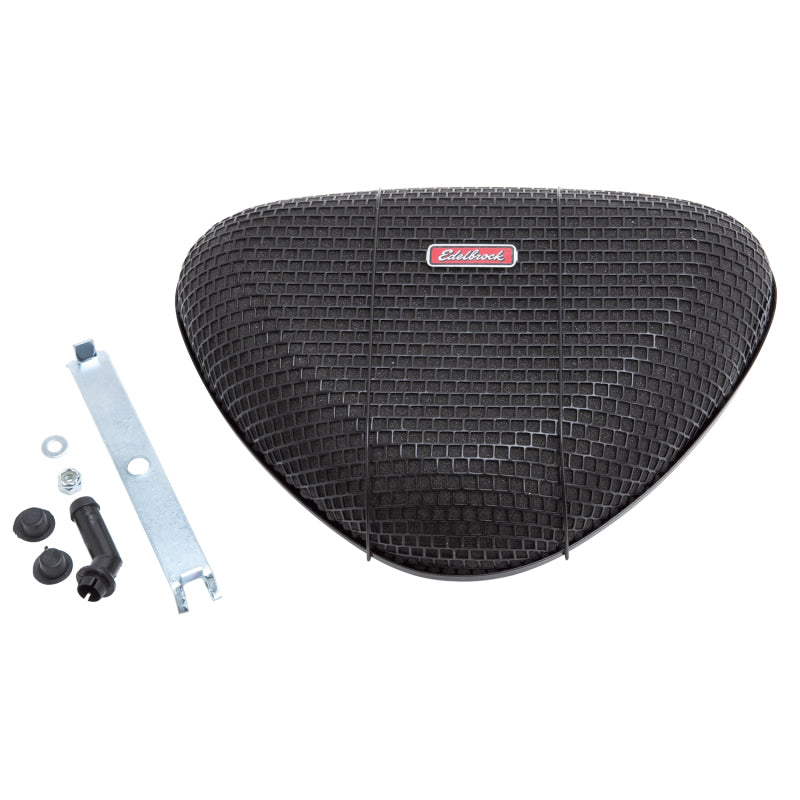 Edelbrock 10023 Air Cleaner Pro-Flo 1000 Series Triangular Steel Top 11 375In X 8 375In X 3In Black