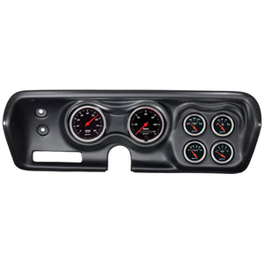 AutoMeter 7030-DB Autometer Designer Black 71-74 Charger/ GTX/ Road Runner Dash Kit 6pc Tach/MPH/Fuel/Oil/WTMP/Volt