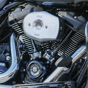 S&S 170-0595A Cycle 17-23 M8 Touring/18-23 BT Stealth Air Cleaner Kit w/ Chrome