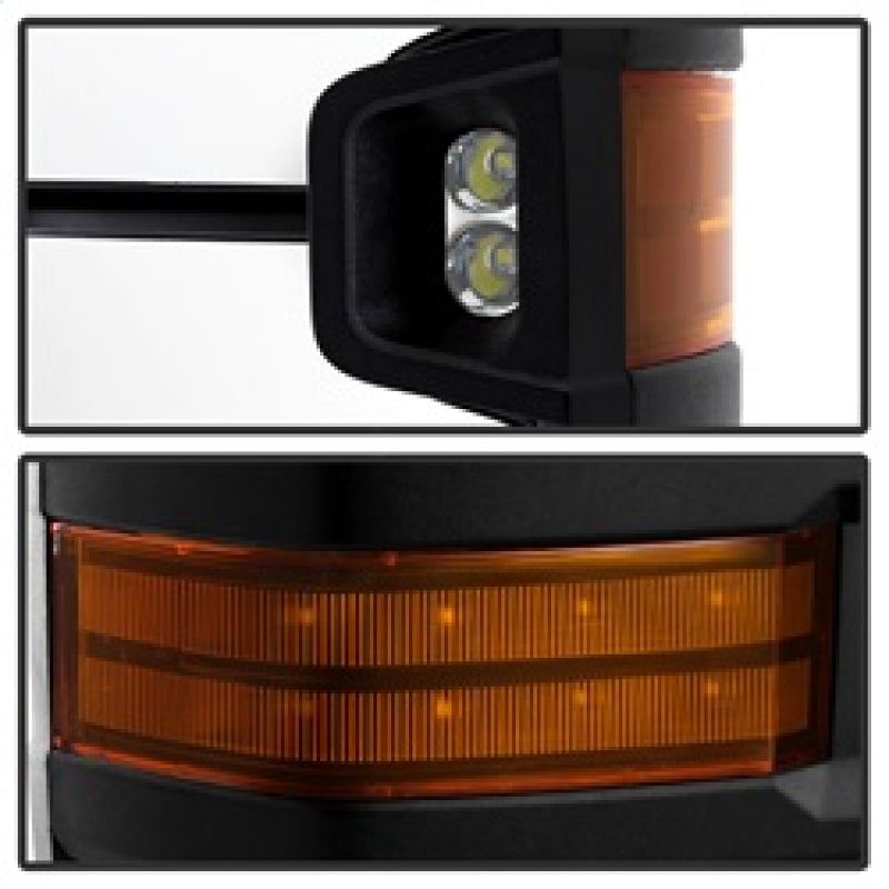 xTune 9936708 fits Chevy Silverado 14-16 Heated Amber LED Signal Telescoping Mi