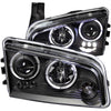 ANZO 121381 2010 fits Dodge 06-20 Charger Projector Headlights w/ Halo Black