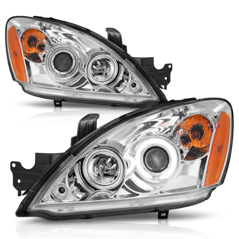 ANZO 121103 2007 fits Mitsubishi 04-20 Lancer Projector Headlights w/ Halo Chrome (CCFL)