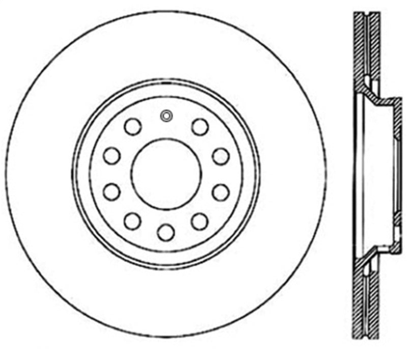 Stoptech 126.33113CSL Power Slot 09 fits VW CC (Passat CC) / 06-09 Passat (ex Syncro) Left Rear CRYO-STOP Slotted Rot