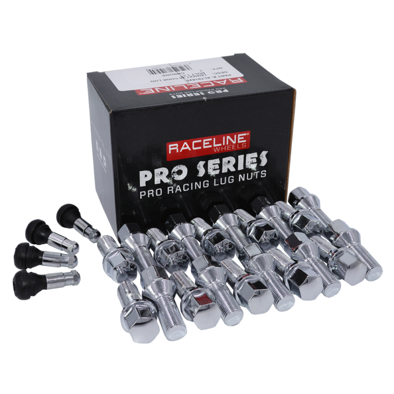 Raceline L791807 12x1.5 28mm Chrome Lug Bolts (Set of 20)