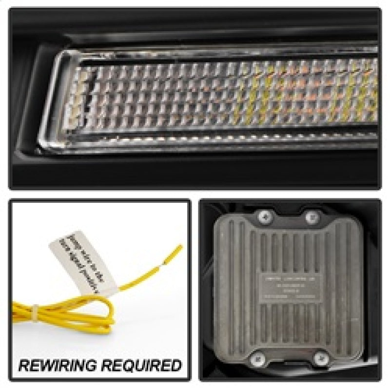Spyder 5089335 15-17 fits Ford Mustang LED Headlights - Black (PRO-YD-FM15AP-GR