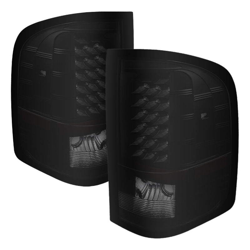 5077493 Xtune fits Chevy 07-13 Silverado LED Tail Lights Black Smoke ALT-JH-CS