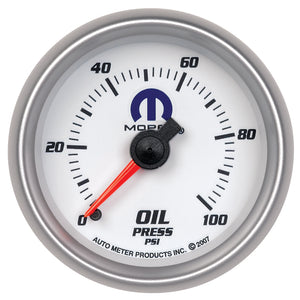 AutoMeter 880028 Autometer fits Mopar 52mm 0-100 PSI Oil Pressure Gauge