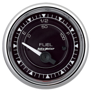 AutoMeter 9716 AutoMeter Chrono 2-1/16in 0E 240E-33F Ohm Electric Fuel Level Gauge - Chrome