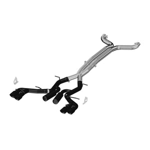 MBRP S7033BLK fits Chevy Camaro V8 6.2L 6spd 3in Black Race Dual Cat Back Tips