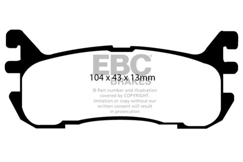 EBC DP21003 fits Ford 97-02 Escort 2.0 Greenstuff Rear Brake Pads