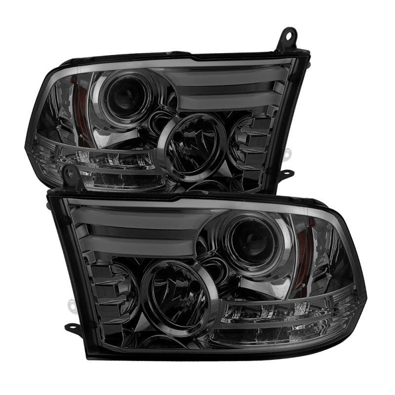 Spyder 5081735 fits Dodge 13-15 Ram Projector Headlights Light Bar DRL Smoke PR
