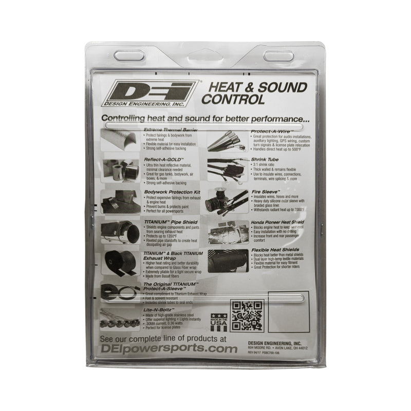 DEI  10464 Powersport Motorcycle Under Tank Heat Reflection Kit - Gold
