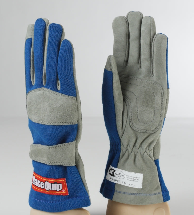 Racequip 351025 Blue 1-Layer SFI-1 Glove - Large
