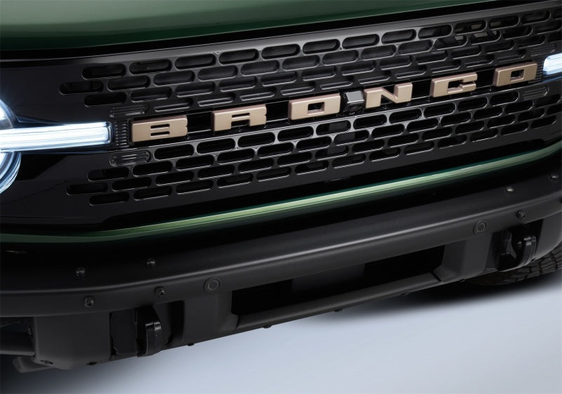 fits Ford Racing M-1447-BLBR 2021+ Bronco Grille Lettering Overlay Kit - Bronze