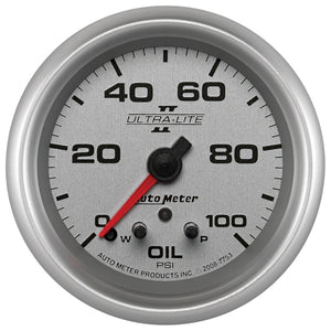 AutoMeter 7753 AutoMeter Gauge Oil Press 2-5/8in. 100PSI Stepper Motor W/ Peak & Warn Ultra-Lite II