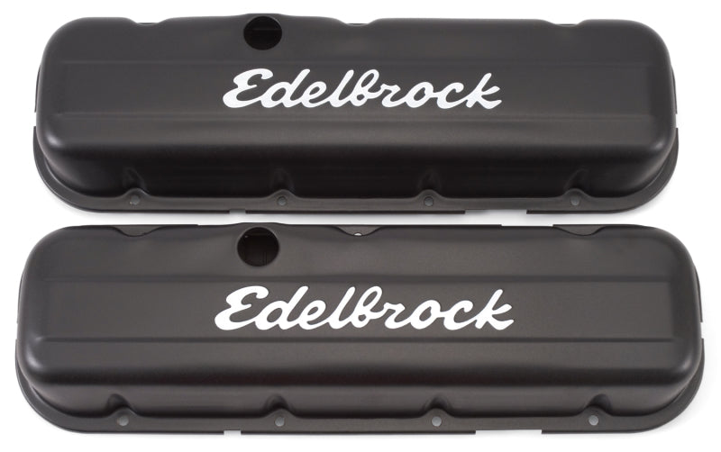 Edelbrock 4483 Valve Cover Signature Series fits Chevrolet 1965 and Later 396-502 V8 Low Black