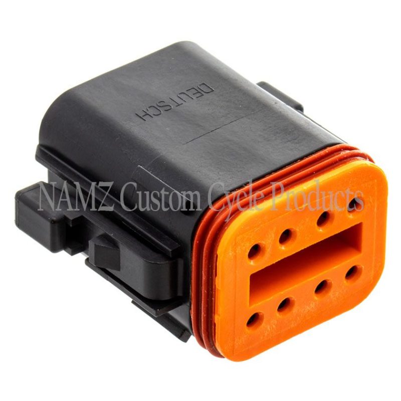 NAMZ DP-8B Deutsch DT Series 8-Wire Plug & Wedgelock - Black (Repl. HD 721BK)