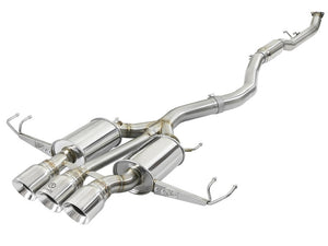 AFE 49-36623-P  3in 304 SS Cat-Back Exhaust w/ Tri-Polished Tips 17-18 fits Hon