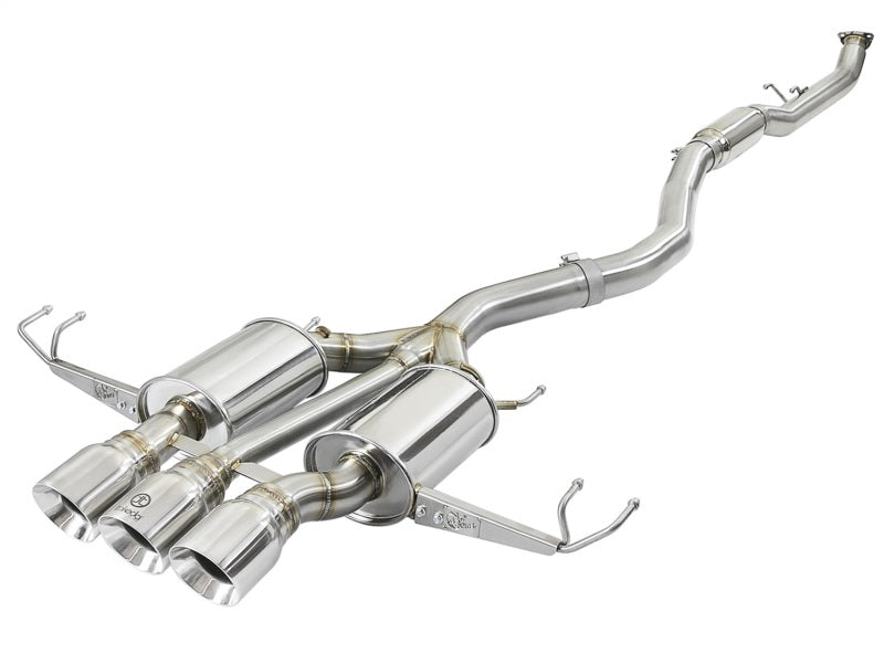 AFE 49-36623-P  3in 304 SS Cat-Back Exhaust w/ Tri-Polished Tips 17-18 fits Hon