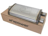 AFE 49M00014 rce XP SS Muffler 3in Center Inlet / 2.5in Dual Outlets 22in L x 1
