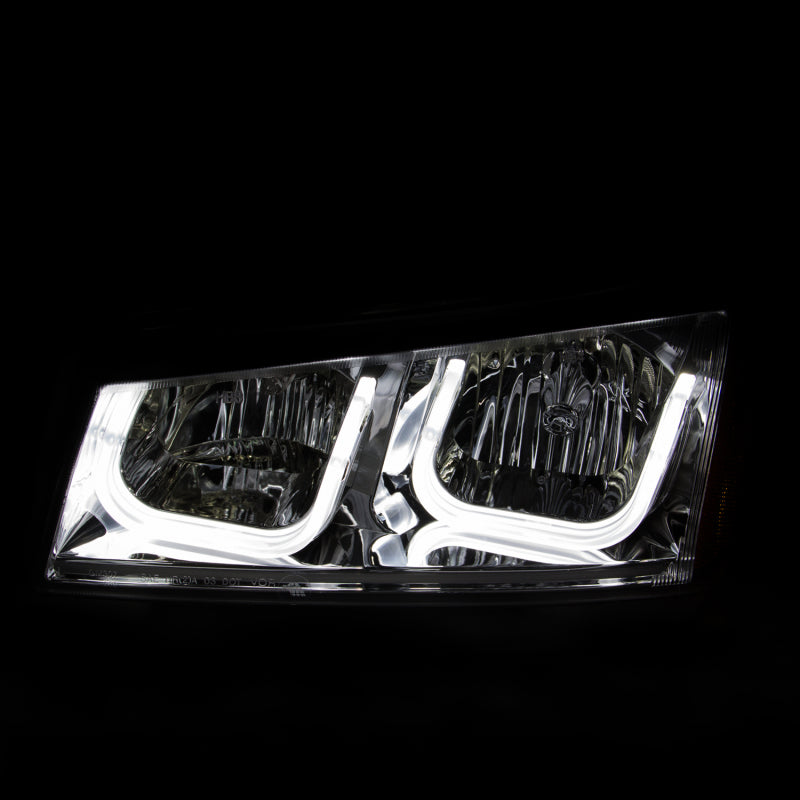 ANZO 111313 2006 fits Chevrolet 03-20 Silverado 1500 Projector Headlights w/ U-Bar Chrome