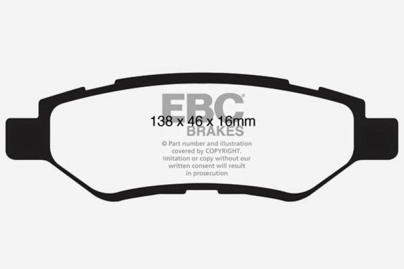 EBC DP21829 fits Cadillac 08-13 CTS 3.0 Greenstuff Rear Brake Pads