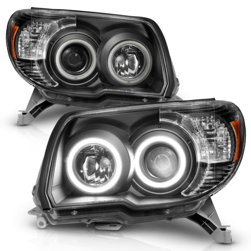 ANZO 111320 2009 fits Toyota 06-20 4Runner Projector Headlights w/ Halo Black